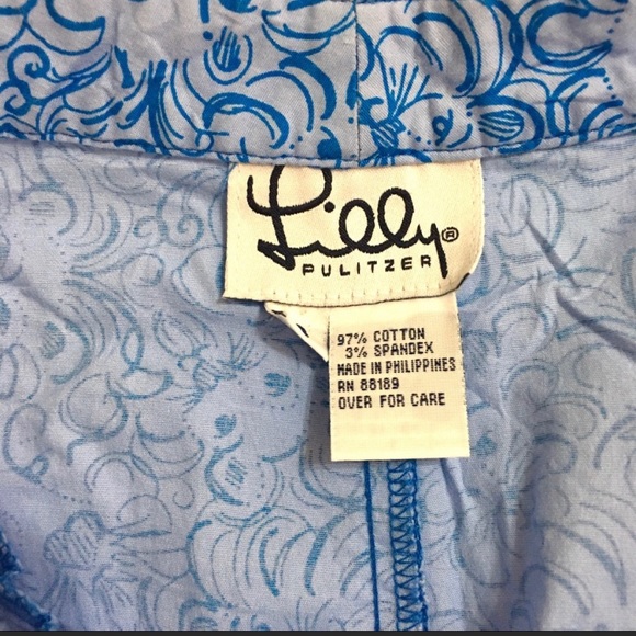 Lilly Pulitzer High Waisted Lion Print Capris - Picture 3 of 3